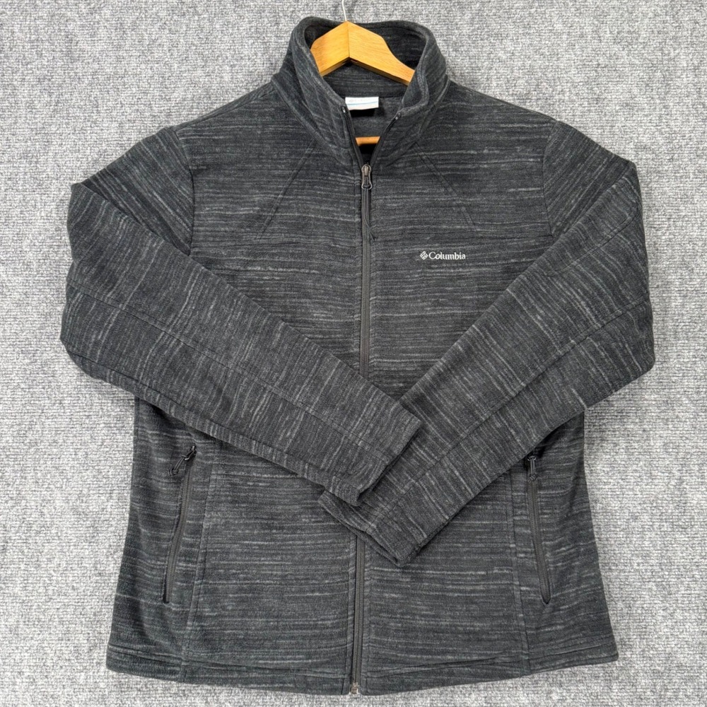 Columbia Cool Intervention Fleece Jacket Women's XL Charcoal Full Zip Outdoor